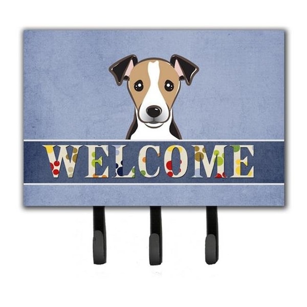 Carolines Treasures Carolines Treasures BB1447TH68 Jack Russell Terrier Welcome Leash & Key Holder BB1447TH68 - main